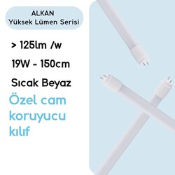 150cm 19W 2400lm 3000K Sıcak Beyaz T8 LED Tüp Yüksek Lümen