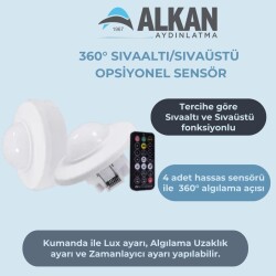 360° Sıvaaltı/Sıvaüstü Opsiyonel Sensör