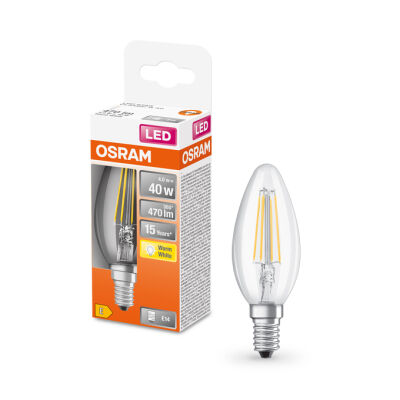 LEDSCLB40 4W/827 230V FIL E14 6X1 AMPUL - 1
