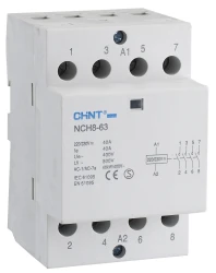 NCH8 SERİSİ SESSİZ KONTAKTÖR 4x25A 4NA 220230 V AC BOBİNLİ - 1