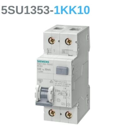 5SU13 SERİSİ KAÇAK AKIM KORUMA RÖLELİ N OTOMAT C10A 4.5kA 240V 30mA MONOFAZE - 1