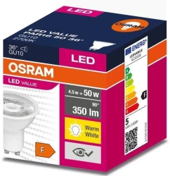 Value PAR1650 36D 4.5W 2700K GU10 LED Ampul - OSRAM